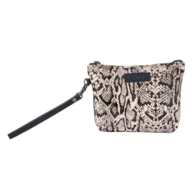 SIXTEASE BAGS PYTHON WRISLET IN BLACK