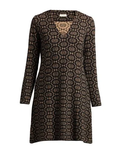 SIYU SIYU WOMAN MINI DRESS BLACK SIZE 8 MERINO WOOL