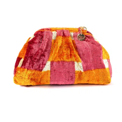 SJW BAGS LONDON WOMEN'S NEUTRALS / PINK / ORANGE VICTORIA IKAT MULTICOLOUR BAG - PINK, ORANGE
