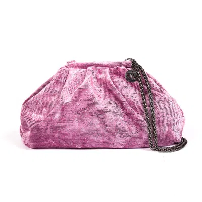 SJW BAGS LONDON WOMEN'S VICTORIA MINIMALIST IKAT BAG - PINK
