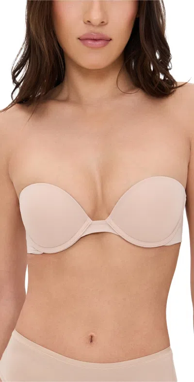 SKARLETT BLUE BREATHLESS STRAPLESS PLUNGE PUSH-UP BRA CASHMERE