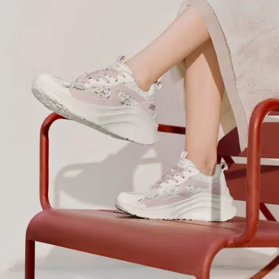 SKECHERS 斯凯奇 【糕糕鞋】蕾丝网面女鞋运动休闲鞋厚底小白鞋女轻薄透气夏季