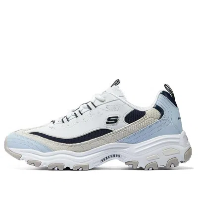 SKECHERS Skechers D'Lites Varsity Spirit Sneaker 'White Beige Blue'