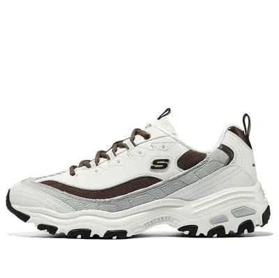 SKECHERS Skechers D'Lites Varsity Spirit Sneaker 'White Brown Grey'