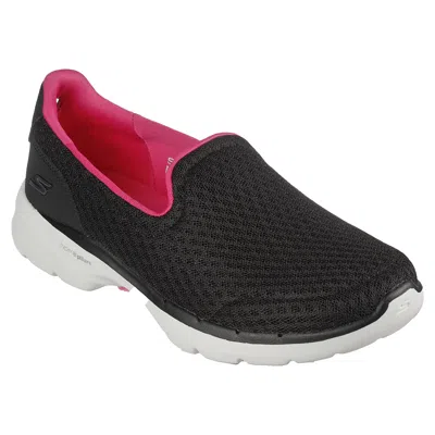 SKECHERS FOOTWEAR SKECHERS WOMENS GO WALK 6 BIG SPLASH LIGHTWEIGHT TRAINERS