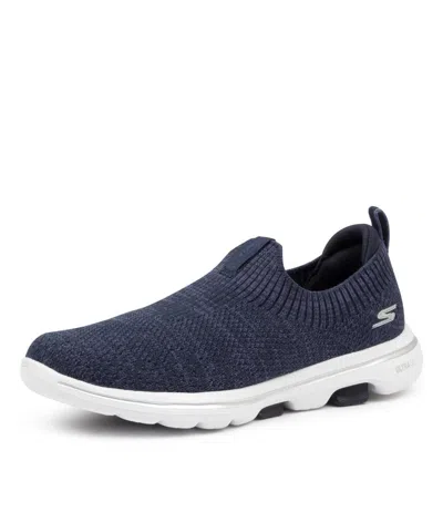 SKECHERS SKECHERS GO WALK 5 TRENDY BLACK WOMENS SHOES CASUAL SNEAKERS CASUAL