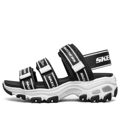 SKECHERS (GS) Skechers Dlites Sandals 'Black White'
