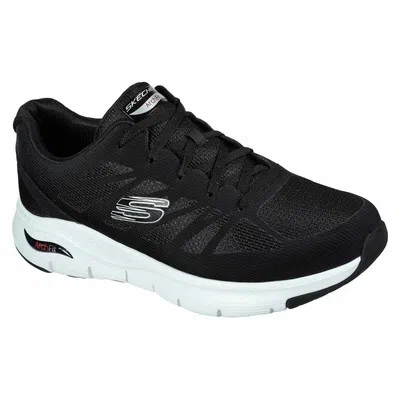 SKECHERS SKECHERS HERREN BOGEN PASSFORM CHARGE SCHWARZ / WEISS LOW TOP SNEAKER SCHUHE FOO