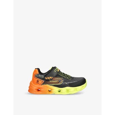 SKECHERS BLACK KIDS' S-LIGHTS VORTEX 2.0 LIGHT-UP MESH LOW-TOP TRAINERS EUR 31 / 12.5 UK