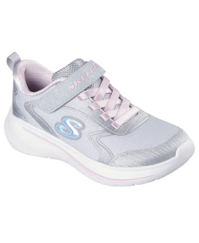 SKECHERS LITTLE GIRLS WAVE 92 FASTENING STRAP CASUAL SNEAKERS FROM FINISH LINE