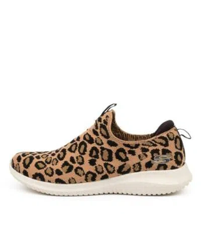 SKECHERS SKECHERS ULTRA FLEX WILD LEOPARD WOMENS SHOES CASUAL SNEAKERS CASUAL