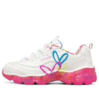 SKECHERS (WMNS) James Goldcrown x Skechers D'Lites Crystal Low Top Running Shoes Pink/White