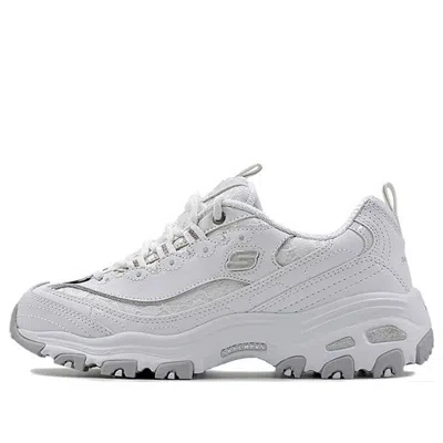 SKECHERS (WMNS) Skechers D'Lite-Looking Glass 'White Grey'