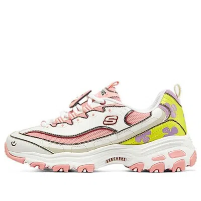 SKECHERS (WMNS) Skechers D'lites 1.0 Sneakers 'White Pink'