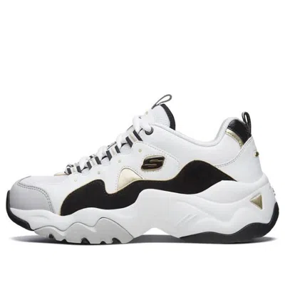 SKECHERS (WMNS) Skechers D'lites 3.0 Running Shoes White/Black/Gold