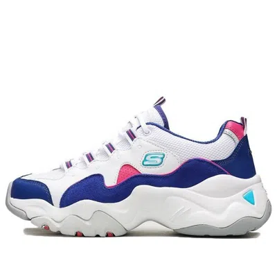 SKECHERS (WMNS) Skechers D'Lites 3.0 Zenway Low-Top Sneakers White/Blue