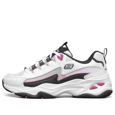 SKECHERS (WMNS) Skechers D'Lites 4.0 low running Shoes GS White/Black/Pink