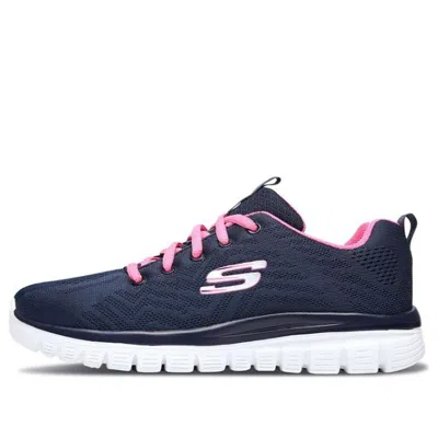 SKECHERS (WMNS) Skechers Graceful Get Connected Blue/White/Pink