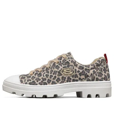 SKECHERS (WMNS) Skechers Roadies Low-Top Canvas Shoe Leopard/Grey