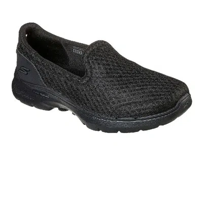 SKECHERS SKECHERS WOMENS GOWALK 6 BIG SPLASH WALKING SHOES BLACK SPORTS OUTDOORS