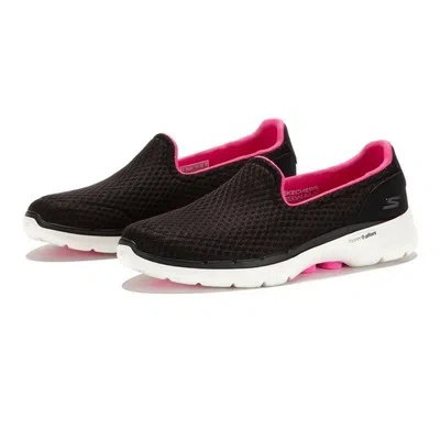SKECHERS SKECHERS WOMENS GOWALK 6 BIG SPLASH WALKING SHOES BLACK SPORTS OUTDOORS