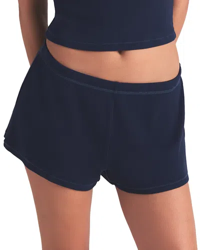 SKIMS COTTON STRETCH RIB LOOSE SHORTS
