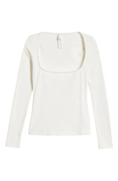 SKIMS SKIMS SCOOP NECK COTTON BLEND JERSEY T-SHIRT