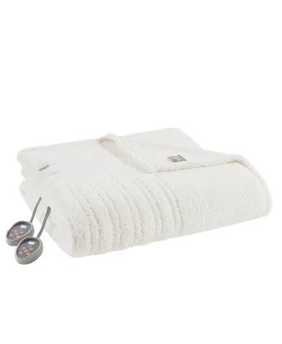 SLEEP PHILOSOPHY SHERPA HEATED BLANKET, TWIN