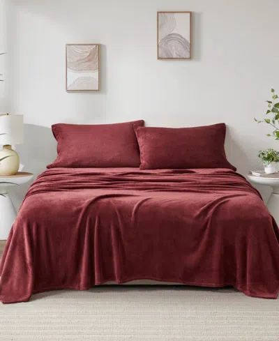 SLEEP PHILOSOPHY SOLOFT PLUSH MICRO-FLEECE 4-PC. SHEET SET, KING
