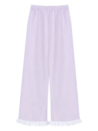 SLEEPER ORGANIC LINEN STRAIGHT-LEG TROUSERS