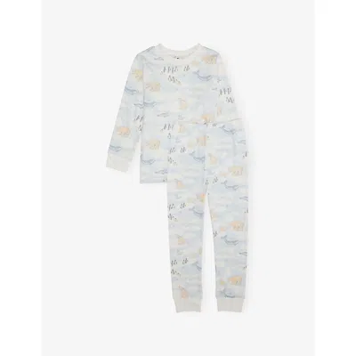 SLEEPY DOE ARCTIC GRAPHIC-PRINT TWO-PIECE COTTON PYJAMA SET 1-11