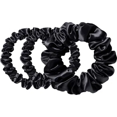 SLIP SLIP 3-PACK LARGE & SMALL SILK SCRUNCHIE SET