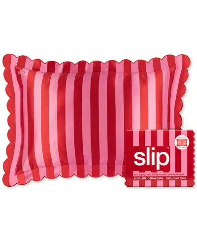 SLIP PURE SILK QUEEN PILLOWCASE WITH SCALLOPED EDGE