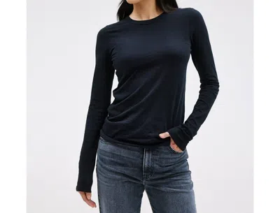 SLVRLAKE SIMPLE LONG SLEEVE TEE IN RAVEN