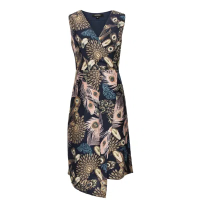 SMART AND JOY WOMEN'S BOHEMIAN FEATHER PRINT DRESS