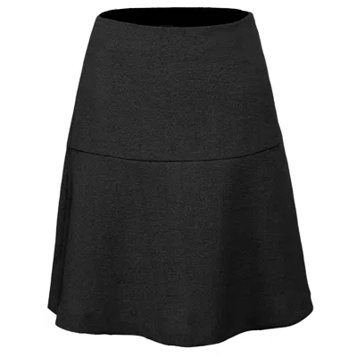 SMART AND JOY WOMEN'S FLOUNCE PANEL SKIRT - BLACK