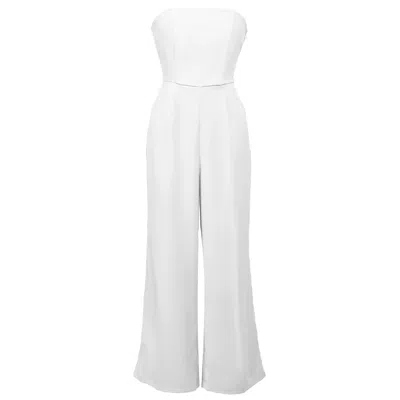 SMART AND JOY WOMEN'S MINIMALIST BUSTIER JUMPSUIT - WHITE