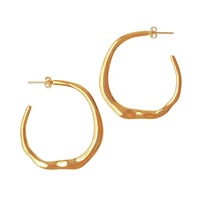 SMILLA BRAV WOMEN'S HOOP GOLD EARRINGS ANNA