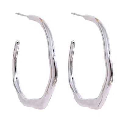 SMILLA BRAV WOMEN'S SILVER HOOP EARRINGS ANNA