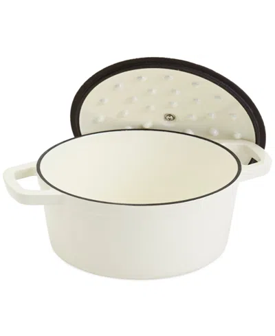 SMITH AND CLARK BLUE GRADIENT 5-QUART ENAMELED CAST IRON DUTCH OVEN