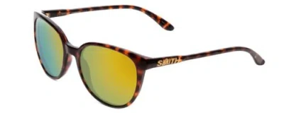 SMITH SMITH CHEETAH LADY SUNGLASSES TORTOISE BROWN GOLD/CP POLARIZED GREEN MIRROR 54MM