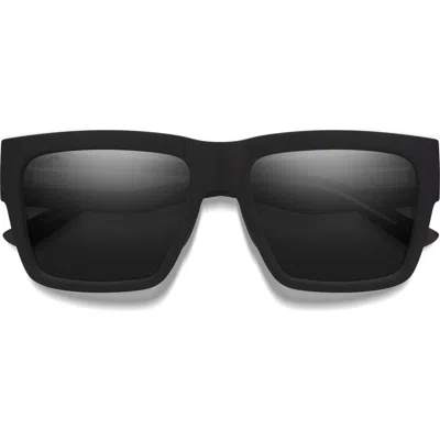 SMITH SMITH LINEUP 58MM CHROMAPOP™ POLARIZED RECTANGULAR SUNGLASSES