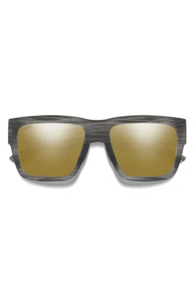 SMITH SMITH LINEUP 58MM CHROMAPOP™ POLARIZED RECTANGULAR SUNGLASSES