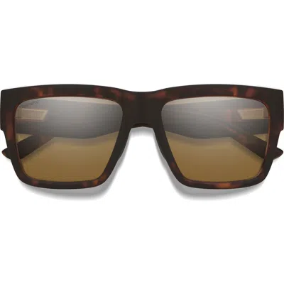 SMITH SMITH LINEUP 58MM CHROMAPOP™ POLARIZED RECTANGULAR SUNGLASSES