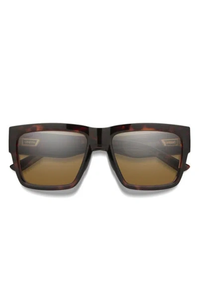 SMITH SMITH LINEUP 58MM CHROMAPOP™ POLARIZED RECTANGULAR SUNGLASSES