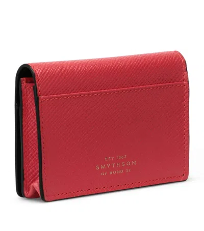 SMYTHSON LEATHER PANAMA FOLDED CARD HOLDER