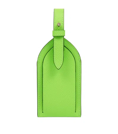 SMYTHSON PANAMA LEATHER LUGGAGE TAG