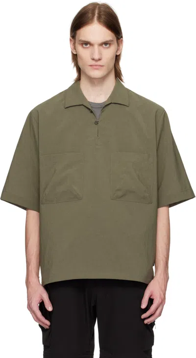 SNOW PEAK KHAKI PE LIGHT POPLIN SHIRT