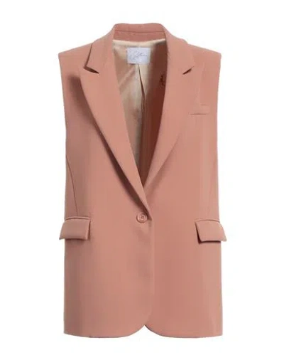 SOALLURE SOALLURE WOMAN BLAZER ANTIQUE ROSE SIZE 8 POLYESTER