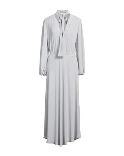 SOALLURE SOALLURE WOMAN MAXI DRESS LIGHT GREY SIZE 8 POLYESTER